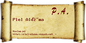 Plel Alóma névjegykártya
